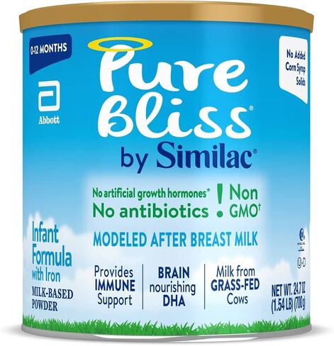 Pure Bliss by Similac Infant Formula, Gentle, Easy to Digest, Non-GMO, Powder, 24.7-oz Can in Saudi Arabia