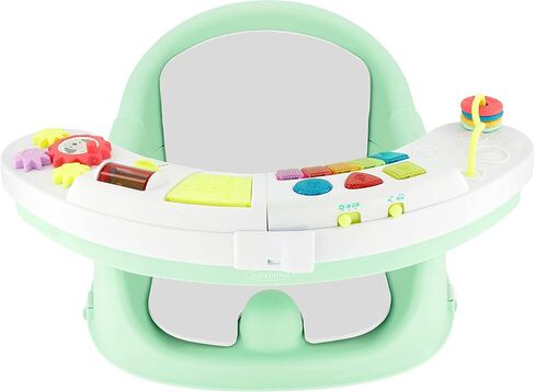 Infantino Music & Lights 3-in-1 Discovery Seat & Booster, Teal | 20 sounds & songs, Converts from infant seat to booster, Fits dining or kitchen chairs, Includes removable snack tray in Saudi Arabia