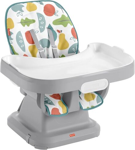 مقعد طعام محمول للأطفال الصغار من Fisher-Price Spacesaver بسيط ونظيف مع بطانة صينية قابلة للإزالة، غابة ضوء القمر [حصريًا لأمازون] in Kuwait