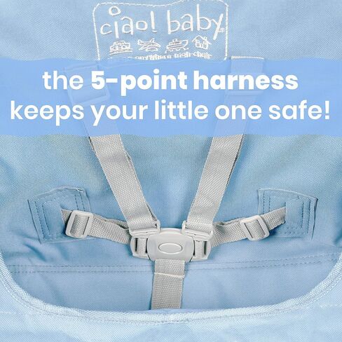 ciao! Baby Portable High Chair, Fold Up Travel Seat with Tray, Designed for Camping and Picnics, Lightweight Design, Ideal for Babies and Toddlers, Black in Saudi Arabia