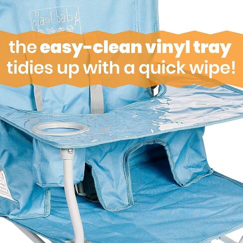 ciao! Baby Portable High Chair, Fold Up Travel Seat with Tray, Designed for Camping and Picnics, Lightweight Design, Ideal for Babies and Toddlers, Black in Saudi Arabia