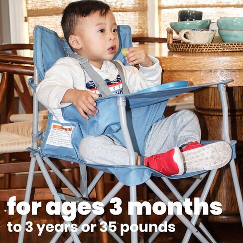 ciao! Baby Portable High Chair, Fold Up Travel Seat with Tray, Designed for Camping and Picnics, Lightweight Design, Ideal for Babies and Toddlers, Black in Saudi Arabia