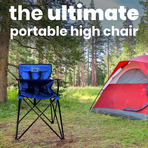 ciao! Baby Portable High Chair, Fold Up Travel Seat with Tray, Designed for Camping and Picnics, Lightweight Design, Ideal for Babies and Toddlers, Black in Saudi Arabia