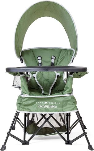 Baby Delight Go with Me Venture Portable Chair | Indoor and Outdoor | Sun Canopy | 3 Child Growth Stages | Blue Wave in Saudi Arabia