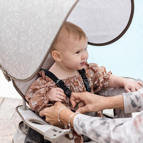 Baby Delight Go with Me Venture Portable Chair | Indoor and Outdoor | Sun Canopy | 3 Child Growth Stages | Blue Wave in Saudi Arabia