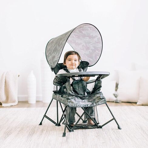 Baby Delight Go with Me Venture Portable Chair | Indoor and Outdoor | Sun Canopy | 3 Child Growth Stages | Blue Wave in Saudi Arabia