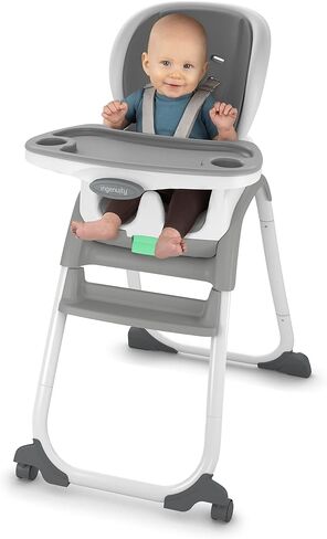 Ingenuity Full Course 6-in-1 High Chair - Baby to 5 Years Old, 6 Convertible Modes, 2 Dishwasher Safe Trays - Milly in Saudi Arabia