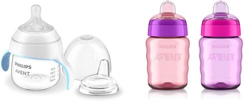 Philips Avent Natural Trainer Cup with Extra Fast Flow Natural Response Nipple (Flow 5) and Soft Spout, 5oz, SCF263/01 in Saudi Arabia