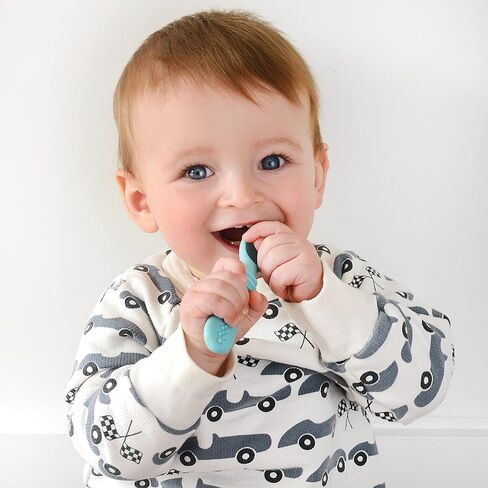 PrimaStella Silicone Chew Spoon Set for Babies and Toddlers | Safety Tested | BPA Free | Microwave, Dishwasher and Freezer Safe in Kuwait