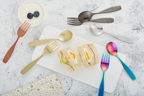 ANNOVA Kids Flatware Set - Stainless Steel Silverware Forks, Table Knife, Tablespoons - Child Toddler Utensils Dinosaur Engraved T-Rex, Triceratops, Diplodocus (Staineless Steel, 10 Pieces) in Saudi Arabia