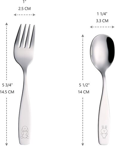 ANNOVA Kids Flatware Set - Stainless Steel Silverware Forks, Table Knife, Tablespoons - Child Toddler Utensils Dinosaur Engraved T-Rex, Triceratops, Diplodocus (Staineless Steel, 10 Pieces) in Saudi Arabia