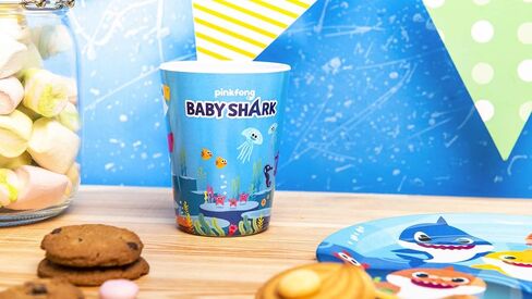 Zak Designs Baby Shark خالية من مادة BPA مصنوعة من مادة الميلامين المتينة ومثالية للأطفال، مجموعة هدايا مكونة من 6 قطع، Shark-6pcs in Kuwait