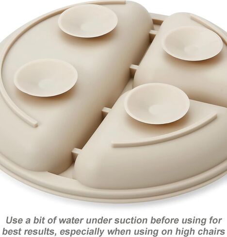 PandaEar Silicone Baby Feeding Set| 2 Pack Silicone Divided Suction Plate and 2 Pack Tiny Cup with 2 Spoons 2 Forks| Baby Led Weaning Supplies Self Feeding Eating Utensils (Blue/Green) in Kuwait
