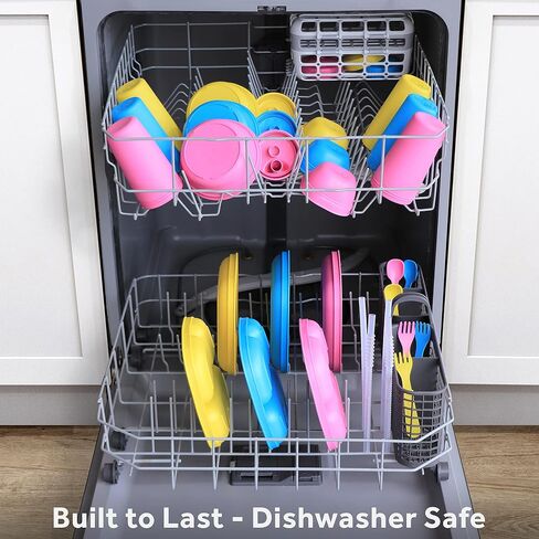 Re-Play Divided Toddler Plates Set of 3 - Deep-Walled 3 Compartment Kids Plates for Picky Eaters - Dishwasher & Microwave Safe - BPA-Free - Made in USA, Princess in Saudi Arabia