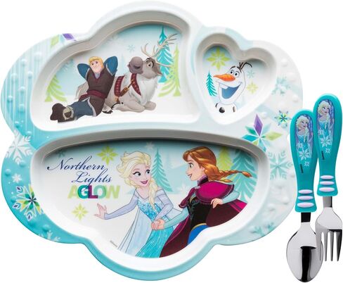 Zak Designs Paw Patrol Dinnerware Set Includes Melamine 3-Section Divided Plate and Utensil Made of Durable Material and Perfect for Kids, 3 Piece Set, Paw Patrol Boys 3pc in Saudi Arabia
