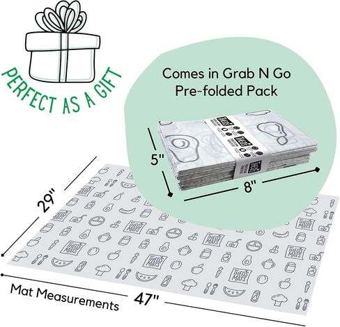 30 Pack | Disposable Splat Mats | Biodegradable + Compostable | THEO'S MATS | Under Highchair Splat Mat for Floor | Baby Led Weaning Supplies | (THEO001) in Saudi Arabia