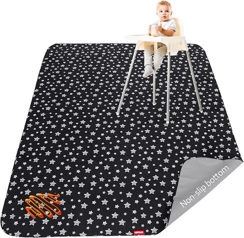 Splat Mat for Under High Chair Mat, 42x46 Inch, Mealtime Baby Splat Mat for Art/Crafts/Playtime, Waterproof Splash Mat, Machine Washable Portable Picnic Floor Mat Baby Feeding Table Cloth in Saudi Arabia