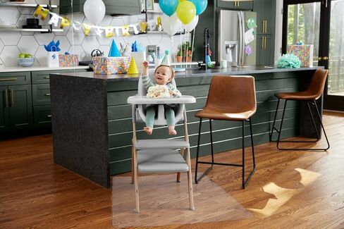 Graco Under High Chair Mat - Clear, Waterproof & Washable Plastic Food/Spill Catcher - 50" Eating, Painting & Art Floor Cover in Saudi Arabia