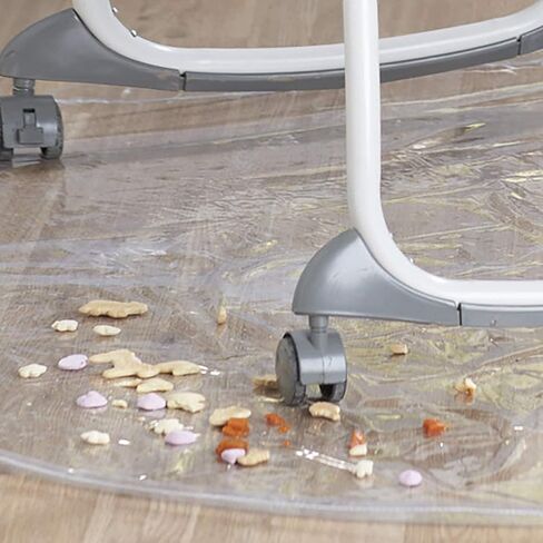 Graco Under High Chair Mat - Clear, Waterproof & Washable Plastic Food/Spill Catcher - 50" Eating, Painting & Art Floor Cover in Saudi Arabia