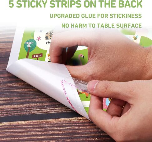 Babebay Disposable Stick-on Placemats 40 Pack for Baby & Kids & Toddler, Sticky Placemats Restaurant Table Mats 12" x 18" (Animal Alphabet) in Saudi Arabia