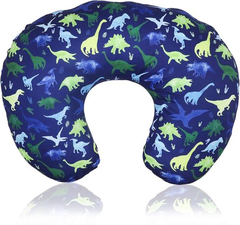 Dinosaur Nursing Pillow Cover, Breastfeeding Pillow Slipcover for Baby Boys & Girls, Nursing Pillow Case for Newborn, Soft Fabric Fits Snug On Infant, Washable & Breathable, Watercolor Dinosaur Blue in Saudi Arabia