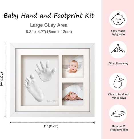 ار كوايت مجموعة بصمات اليد والقدم للاطفال، اطار تذكاري لبصمات اليد، هدية شخصية لحديثي الولادة من البنات والاولاد، هدايا حفل استقبال المولود الجديد، اطارات صور ديكور لغرفة الاطفال in Kuwait