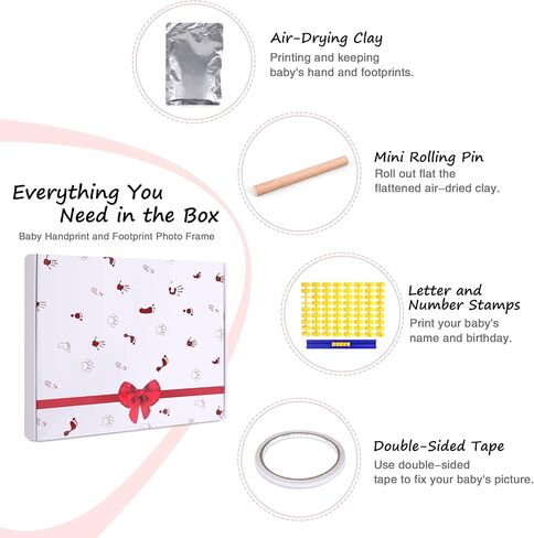 ار كوايت مجموعة بصمات اليد والقدم للاطفال، اطار تذكاري لبصمات اليد، هدية شخصية لحديثي الولادة من البنات والاولاد، هدايا حفل استقبال المولود الجديد، اطارات صور ديكور لغرفة الاطفال in Kuwait