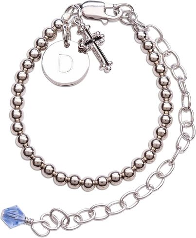 Cherished Moments Baptism to Bride Cross Bracelet Gift for Girls in 925 Sterling Silver and Cultured Pearl in Saudi Arabia