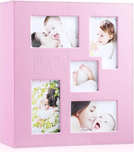 ألبوم صور Ywlake Baby مقاس 4x6 500 صورة للجيب، غطاء جلدي لحديثي الولادة، ألبوم Bebe يحمل 500 صورة أفقية ورأسية باللون الوردي in Kuwait