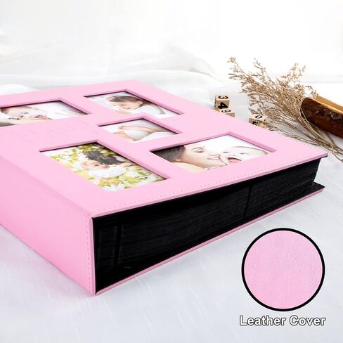 ألبوم صور Ywlake Baby مقاس 4x6 500 صورة للجيب، غطاء جلدي لحديثي الولادة، ألبوم Bebe يحمل 500 صورة أفقية ورأسية باللون الوردي in Kuwait