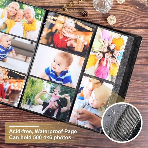 Ywlake Baby Boy Photo Album 4x6 300 Pocket Pictures, Leather Cover Newborn Shower Boy Bebe Album Holds 300 Horizontal Pictures Blue in Saudi Arabia