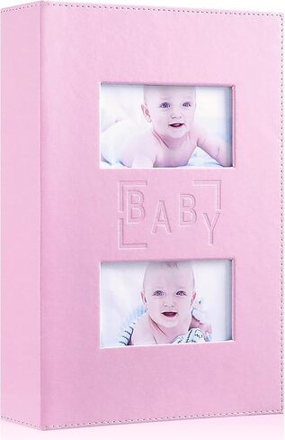 ألبوم صور Ywlake Baby مقاس 4x6 500 صورة للجيب، غطاء جلدي لحديثي الولادة، ألبوم Bebe يحمل 500 صورة أفقية ورأسية باللون الوردي in Kuwait
