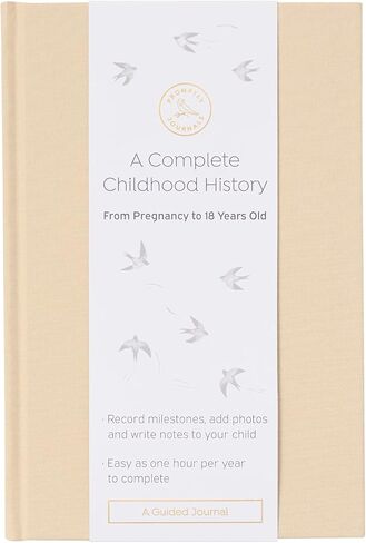 Promptly Journals, A Complete Childhood History: From Pregnancy to 18 Years Old (Aloe Green, Leatherette) | Baby Book and Pregnancy Journal | Baby Memory Book in Saudi Arabia