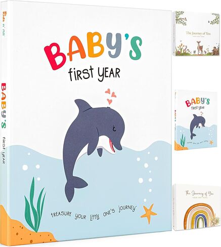 Baby Memory Book, First 5 Years, Boho Rainbow Baby Scrapbook and Keepsake | Rainbow Baby Gifts, 108 Guided Pages, Photo Spaces, Lay-Flat, Baby Keepsake Book, FSC-Certified Archival Paper, Gift Box in Saudi Arabia