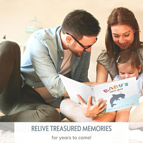 Baby Memory Book, First 5 Years, Boho Rainbow Baby Scrapbook and Keepsake | Rainbow Baby Gifts, 108 Guided Pages, Photo Spaces, Lay-Flat, Baby Keepsake Book, FSC-Certified Archival Paper, Gift Box in Saudi Arabia