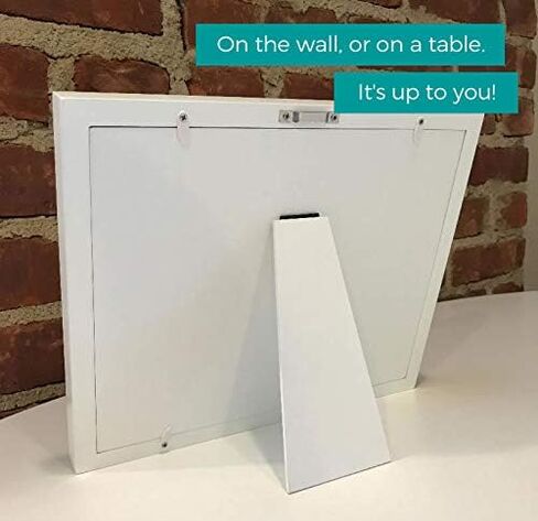 Baby Hand & Footprint Clay Keepsake Photo Frame Kit - w/Silicone Stencil for a Personalized Gift. Wood Frame, Wall/Table Mount. Perfect Registry, Baby Shower, New Mom, Birthday & Newborn Gift - Black in Kuwait