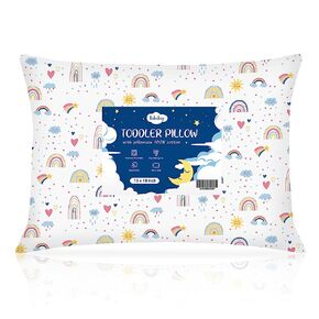 Babebay Toddler Pillow,13X18 Soft Toddler Pillows for Sleeping, Machine Washable Kids Pillow with Cotton Pillowcase, Perfect for Travel, Toddlers Cot in Saudi Arabia