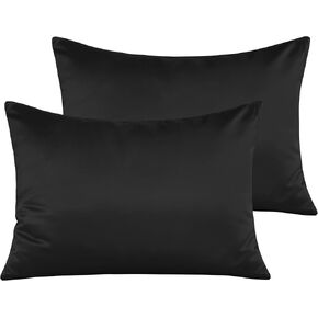 NTBAY Toddler Satin Pillowcases, Set of 2, Zipper, Pink | Smooth Silky Microfiber Satin with Hidden Zippers, 13 x 18 Inches for Toddler Pillows, Pillow Inserts Not Included in Saudi Arabia