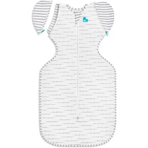 كيس نوم مهدئ ذاتيًا من Love to Dream Swaddle UP بوزن 13-19 رطلاً، أجنحة بسحاب حاصلة على براءة اختراع، تساعد الطفل بلطف على الانتقال بأمان من التقميط إلى الذراعين قبل التدحرج، 1.0TOG رمادي، متوسط in Kuwait
