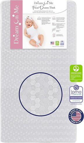 Snooze Crib & Toddler Mattress, Extra Firm Thermo-Bonded Core, Greenguard Gold Certified in Saudi Arabia