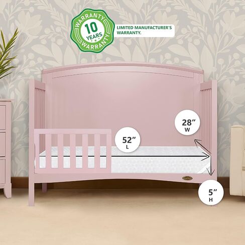 Snooze Crib & Toddler Mattress, Extra Firm Thermo-Bonded Core, Greenguard Gold Certified in Saudi Arabia