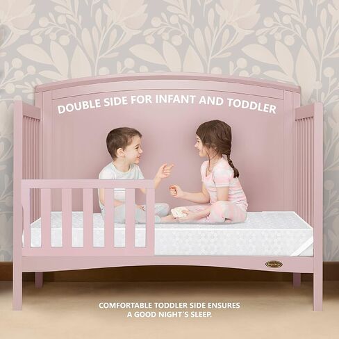 Snooze Crib & Toddler Mattress, Extra Firm Thermo-Bonded Core, Greenguard Gold Certified in Saudi Arabia