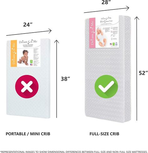 Snooze Crib & Toddler Mattress, Extra Firm Thermo-Bonded Core, Greenguard Gold Certified in Saudi Arabia