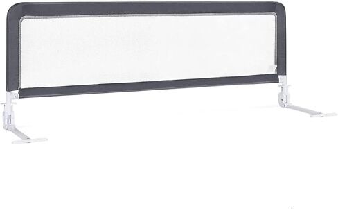 BABY JOY Bed Rails for Toddlers, 71'' Extra Long, Swing Down Bed Guard w/Safety Strap, Folding Baby Bedrail for Kids Twin, Double, Full Size Queen & King Mattress (71-Inch, Gray) in Saudi Arabia
