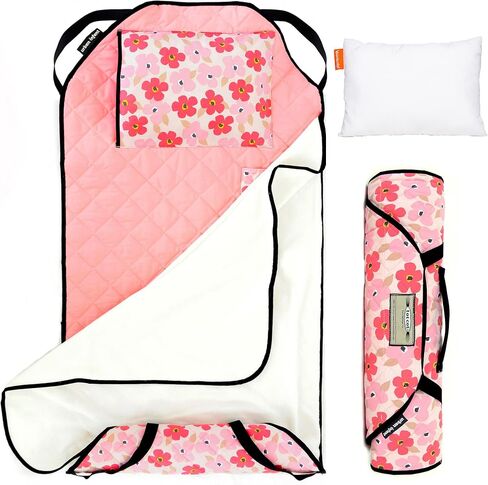 Urban Infant Tot Cot Kids Nap Mat - Toddler Preschool Daycare Bedding Cover with Blanket and Pillow - Seattle in Saudi Arabia