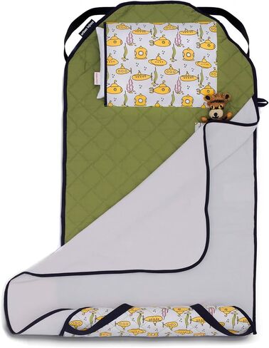 Urban Infant Tot Cot Kids Nap Mat - Toddler Preschool Daycare Bedding Cover with Blanket and Pillow - Seattle in Saudi Arabia