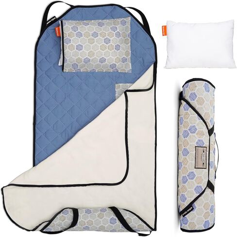 Urban Infant Tot Cot Kids Nap Mat - Toddler Preschool Daycare Bedding Cover with Blanket and Pillow - Seattle in Saudi Arabia