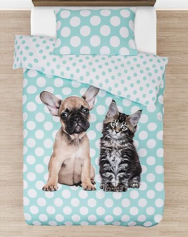 Tadpoles Toddler FURever Duvet Cover Set, Turquoise (TDDCS003) in Kuwait