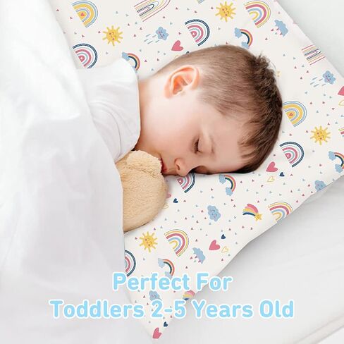 Babebay Toddler Pillow,13x18 Toddler Pillows for Sleeping, Machine Washable Kids Pillow with Soft Cotton Pillowcase, 1 Pack in Kuwait