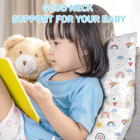 Babebay Toddler Pillow,13x18 Toddler Pillows for Sleeping, Machine Washable Kids Pillow with Soft Cotton Pillowcase, 1 Pack in Kuwait
